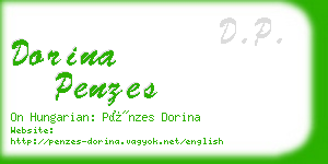 dorina penzes business card